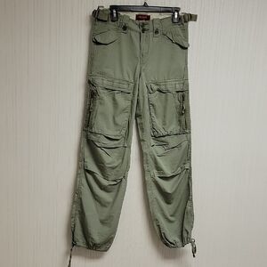 Hollister Y2K Gorpcore Olive green Cargo Pants Women's Sz 3 Cotton